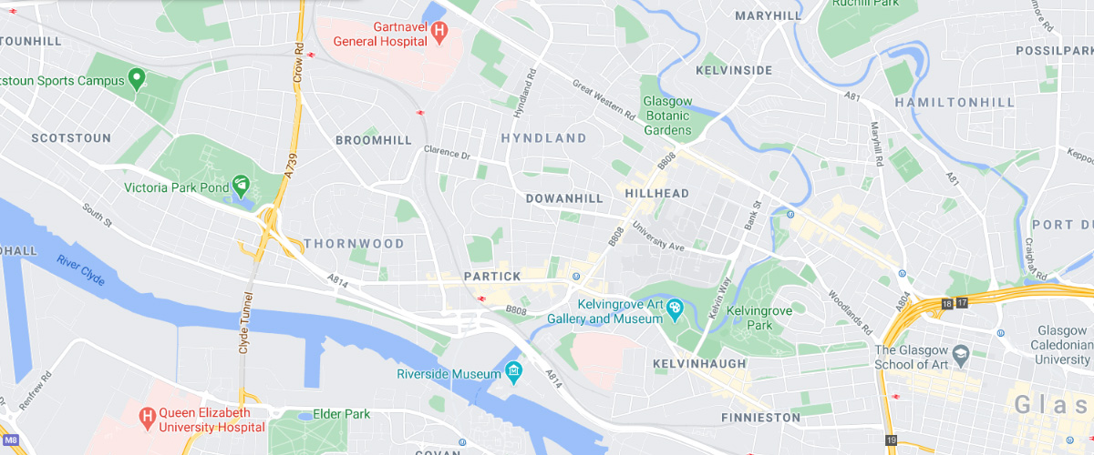 Glasgow West End map