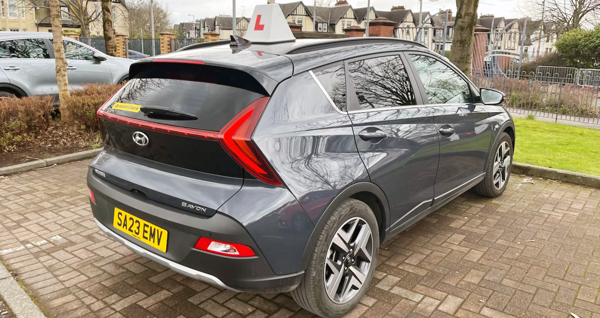 the black hyundai car used for lessons